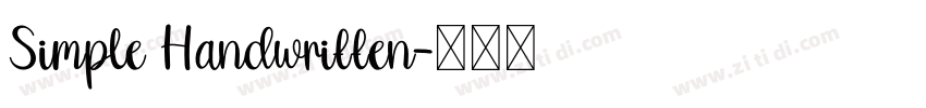 Simple Handwritten字体转换